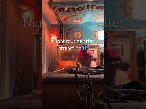 Night routine after streaming🦋 #asmr #vlog #cleaning