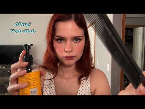 ASMR Cozy Friend Takes Care of You (Scalp Oiling, Massage, Personal Attention)