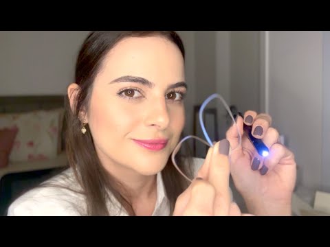 ASMR Oftalmologista Roleplay 👁 Exame COMPLETO Dos Olhos 🩺 Teste de Visão, Cor, Luz, Olhos