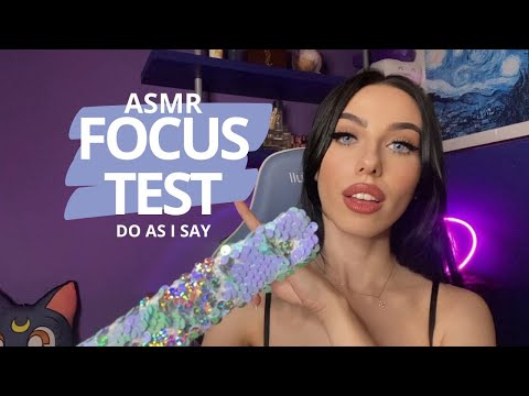 ASMR - SEGUI LE MIE ISTRUZIONI PER DORMIRE + TEST VISIONE PERIFERICA