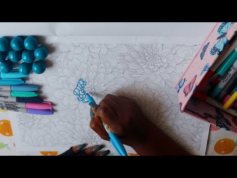 SHARPIE MARKER TRACING BLUE RAZZBERRY JUMBO GUM ASMR CHEWING GUM SOUNDS