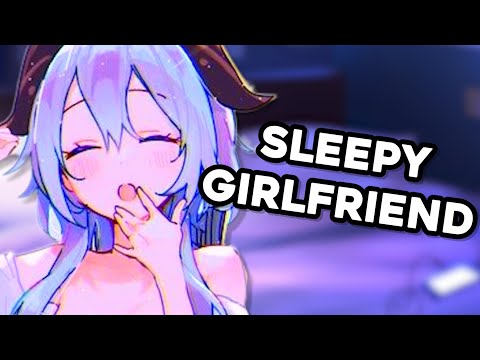 ASMR Sleepy Girlfriend cuddles you up! Roleplay