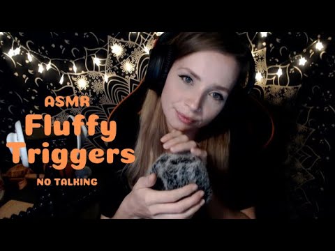 ASMR FLUFFY TRIGGERS ❤️ [NO TALKING] - ear muffs, towel, fluffy earpicks, fluffy yeti mic ❤️