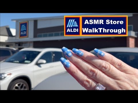 ASMR Gum Chewing Aldi Store Walk Through | Whispered Voice Over & Store Background Sounds