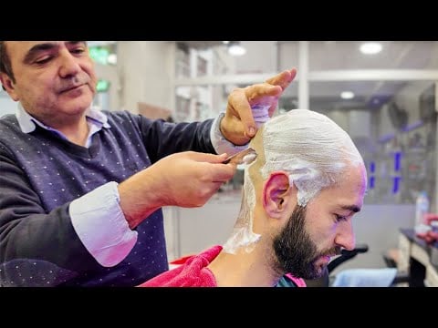Turkish Master barber: Perfect Swift Head Shave - Istanbul 🇹🇷