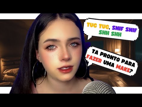 MENINA FAZENDO MAQUIAGEM EM VOCÊ | ASMR INALDÍVEL | YasASMR_