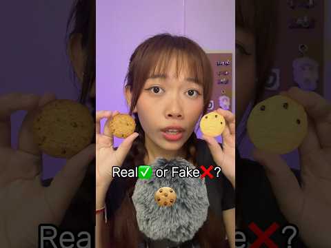 Real or Fake cookie?🍪 #asmr #asmrsounds #whispering #asmreating