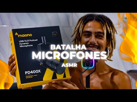 ASMR • BATALHA DO CUSTO BENEFÍCIO, QUAL MELHOR MICROFONE ⁉️ #asmr #unboxing