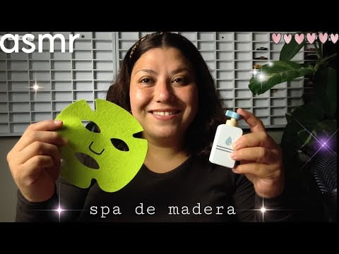 ASMR te hago limpieza facial con cosas de  madera 💆🧖☘️