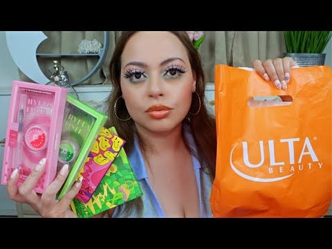ASMR HAUL - Ulta, Sephora, Walmart, Marshalls (Tapping, Tracing) Relaxing Makeup Show & Tell