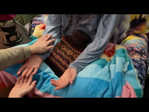 ASMR With My Sister (water sounds, arm scratching)