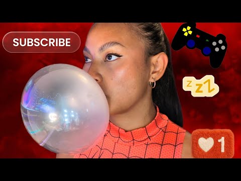 ASMR Chewing Gum While I Play An Online Video Game , Relax With Me