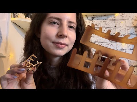 ASMR hair clipping (layered sounds/personal attention)