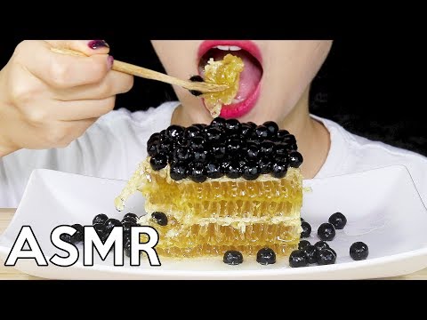 ASMR BOBA(Tapioca Pearls) HONEYCOMB *Sticky+Chewy* 보바(타피오카펄) 벌집꿀 리얼사운드 먹방 Eating Sounds