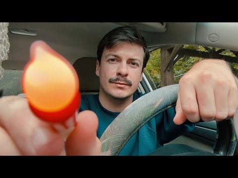 [LOFI ASMR] Visual ASMR & Light Triggers with Candle Light | No Talking Hand Movements | Rain Sounds