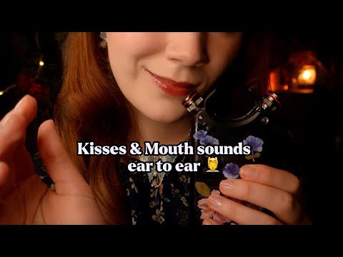 ASMR Close-up Breathy Whisper😴 Peaceful Reassurance for sleep🫂Kisses&Mouth sounds Tascam🎧