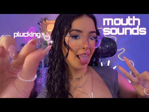 ASMR ★ mouth sounds INTENSOS para te fazer dormir 👄 | plucking, tesoura, afirmações positivas