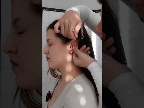 ASMR Scalp Check, Ear Pressure Point #earrings #roleplay #sleep #medical #asmr #video #satisfying
