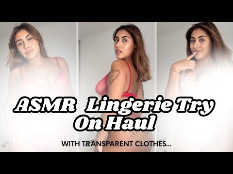 ASMR Transparent Lingerie Try On Haul