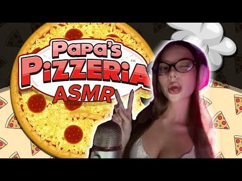 Gaming ASMR / play papas pizzeria with me!!  