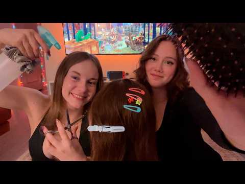ASMR ~ tingly hair play w/ long nails💅🏻