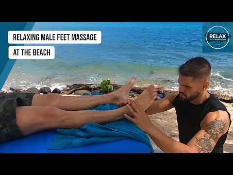 Foot Massage at the Beach | Performed by Male Therapist | No Talking ASMR