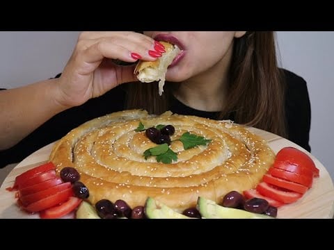 ASMR FETA CHEESE SWIRL / AVOCADO / OLIVES / TOMATO / no talking / CREMA ASMR #asmr #mukbang #feta