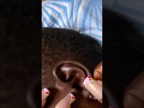 ASMR relaxing ear cleaning video #asmr #tingling #satisfying #skincare