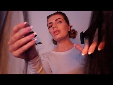 ASMR playing with your hair while you fall back to sleep 🌙💤