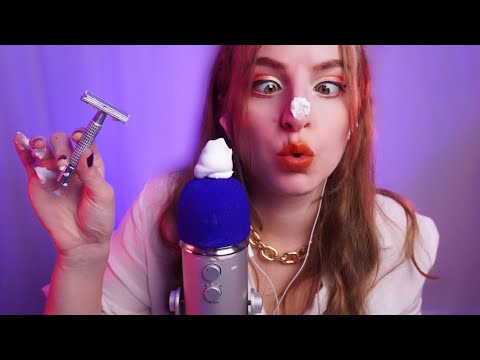 ASMR Roleplay Barberia Afeitando El MICRO Sonidos de ESPUMA