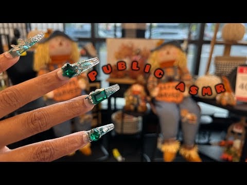 PUBLIC ASMR IN HOBBY LOBBY | Clicky Whispers, Camera Tapping , Scratching, Candles & More 🍁🍂