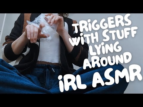Random triggers on things lying around my studio | IRL ASMR | Having fun | Whisper rambles at end