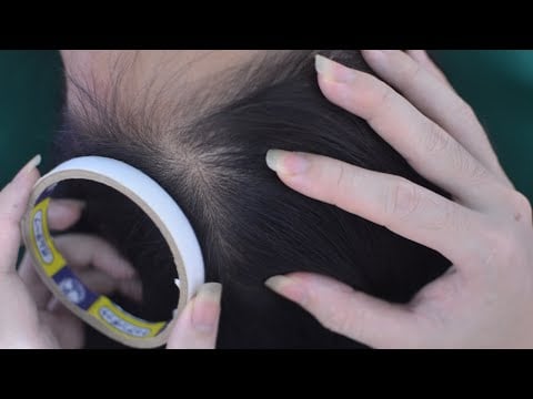 ASMR Tingles Scalp Scratching, Hair Play, Hair Combing Sounds For Stress Relief ( No Talking )