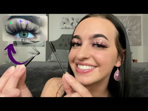 [ASMR] Doing Your Lash Extensions With Charms! 🦋