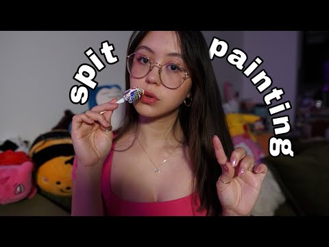 ASMR Spit Painting on You! (Personal Attention and Wet Mouth Sounds)