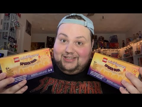 asmr lego spider-man minifigure unboxing