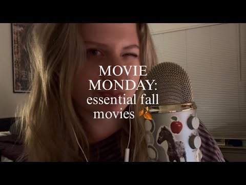 ASMR over-explaining my favorite fall movies (mic scratching, mouth sounds, clicky whispers) 🍂🎃