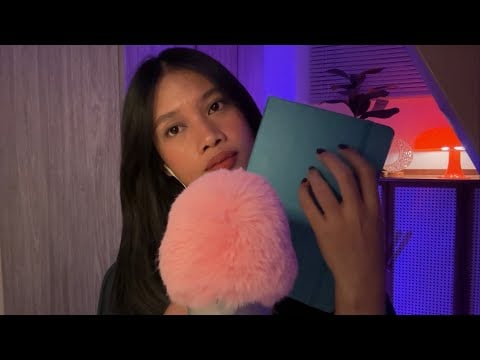 asmr recreating my first yt video - book tapping & scratching, page turning | 4th anniv ♡
