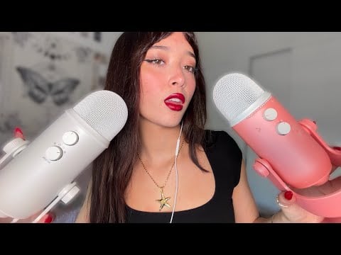 Mouth Sounds & Close-Up Whispers | Pink Vs. White Mic ASMR 