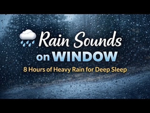“Can’t Sleep? Try This 🌧️ Heavy Rain on Window for Deep Sleep (8 Hours)”
