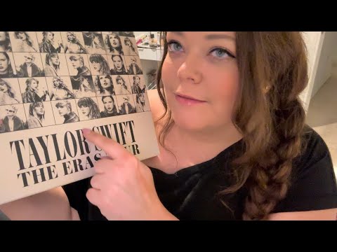 ASMR Tapping - Ulta Haul & Taylor Swift VIP box merch + whisper rambling