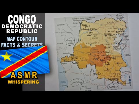 ASMR: Map of DEMOCRATIC REPUBLIC OF CONGO tracing with facts [ASMR maps and facts]