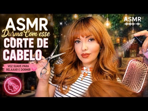 ASMR Cortando seu Cabelo | Bastante Spray e Escova #ASMRBrasil #Vozsuave