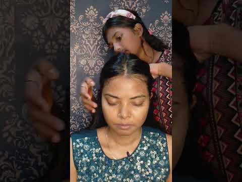 asmr softly head massage moment before makeover..