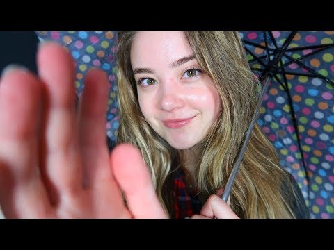 ASMR FIXING YOU IN THE RAIN ROLEPLAY! Rain Sounds, Brushing, Crinkles, Whispering