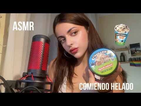 ASMR || Comiendo Helado 🍨+ tapping ect