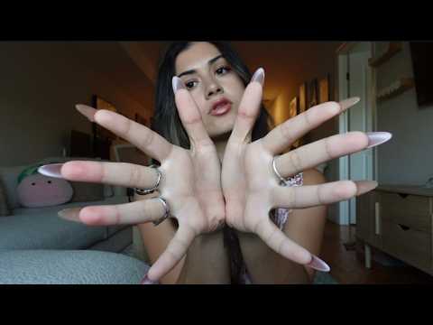 ASMR 😴 EXTRA Long Nails for Extra TINGLES 🌀Hand Movements + Mouth Sounds