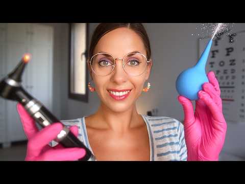 ASMR Ear Wax Removal & Ear Cleaning | Otoscope, Curette & Ear Drops | No Talking