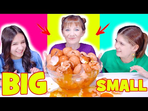 ASMR Big VS Medium VS Small Plate Mukbang Challenge