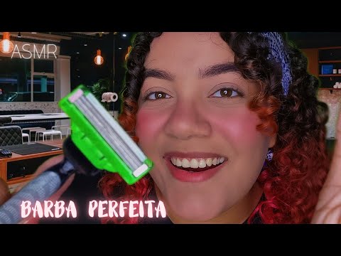 ASMR BARBEARIA 💈 | Fazendo Sua Barba 🧔🪒 #veda